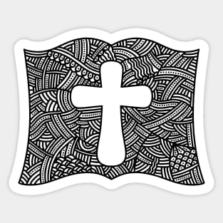 The Cross of Jesus Christ inside the Bible Sticker